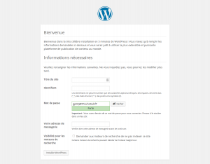 Installation de WordPress